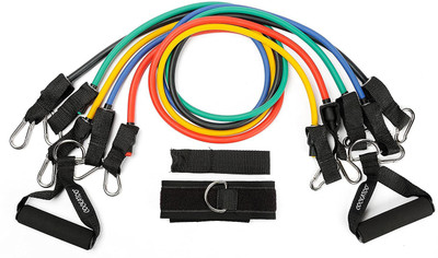 COCKATOO Exercise Toning Tube Set Resistance Tube(Multicolor)
