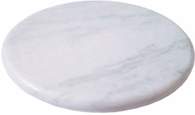 ZS Mines White Marble Chakla/Marble Roti Maker/Marble Rolling Board with Wood Belan 12 inch Rolling Pin & Board(Pack of 1)