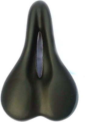 Schrodinger 70003 VEEBO Bicycle Cycle Pure Gel Saddle Seat Black Grey stripe Saddle(Black, Grey)