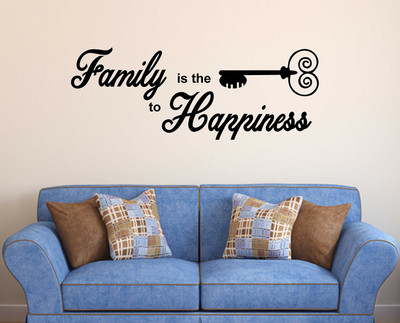 HAPPYSTICKY 65 cm HAPPINESS Removable Sticker(Pack of 1)