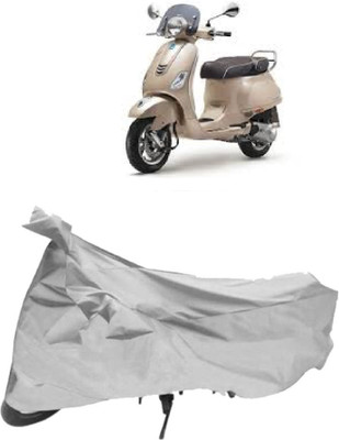 AutoKick Two Wheeler Cover for Piaggio(Vespa VXL, Silver)
