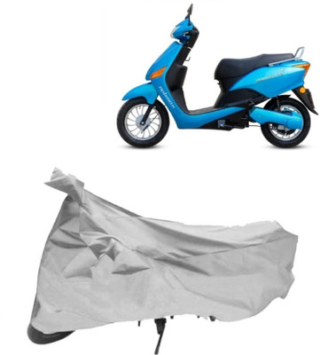 AutoKick Two Wheeler Cover for Hero(Electric Optima, Silver)