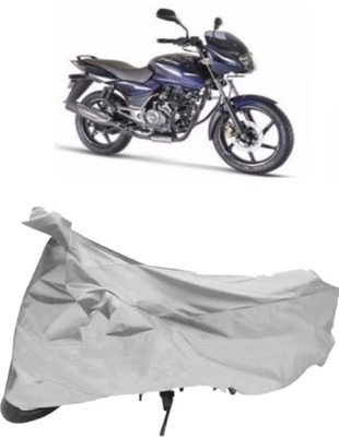 AutoKick Two Wheeler Cover for Bajaj(Pulsar 150, Silver)