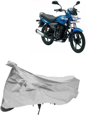 AutoKick Two Wheeler Cover for Bajaj(Platina 100 DTS-i, Silver)