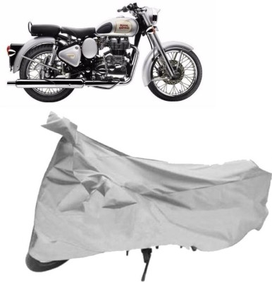 AutoKick Two Wheeler Cover for Royal Enfield(Classic 350, Silver)