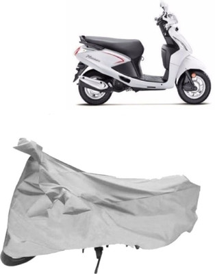 AutoKick Two Wheeler Cover for Hero(Pleasure, Silver)