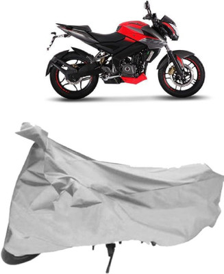 AutoKick Two Wheeler Cover for Bajaj(Pulsar 200 NS DTS-i, Silver)