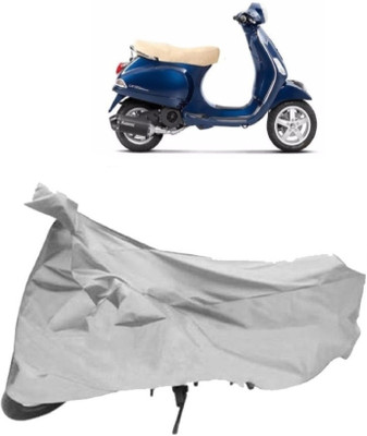 AutoKick Two Wheeler Cover for Piaggio(Vespa LX, Silver)