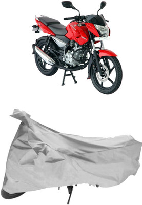 AutoKick Two Wheeler Cover for Bajaj(Pulsar 150 DTS-i, Silver)