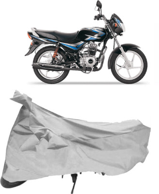 AutoKick Two Wheeler Cover for Bajaj(CT100, Silver)