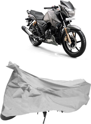 AutoKick Two Wheeler Cover for TVS(Apache RTR 180, Silver)