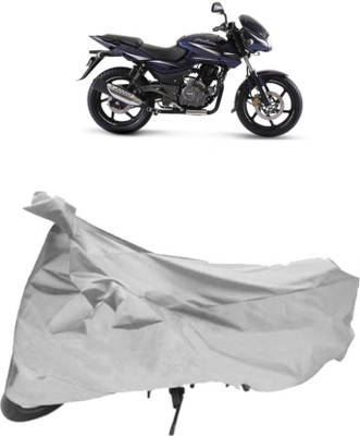 AutoKick Two Wheeler Cover for Bajaj(Pulsar 180 DTS-i, Silver)