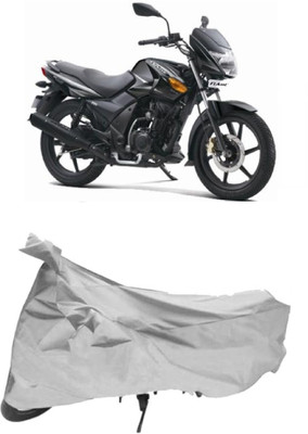 AutoKick Two Wheeler Cover for TVS(Flame SR125, Silver)