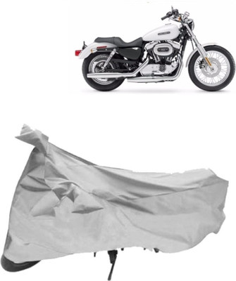 AutoKick Two Wheeler Cover for Harley Davidson(XL 1200, Silver)
