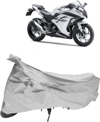 AutoKick Two Wheeler Cover for Kawasaki(Ninja 300, Silver)