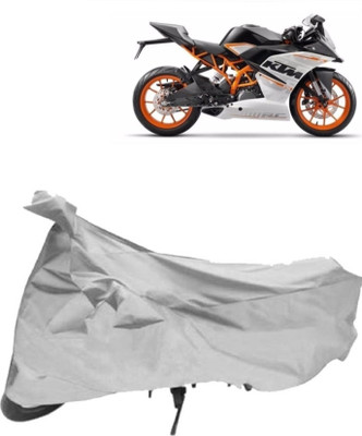 AutoKick Two Wheeler Cover for KTM(RC 390, Silver)