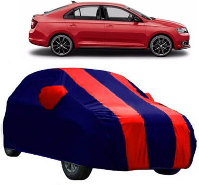 AutoKick Car Cover For Skoda Rapid (With Mirror Pockets)(Red)