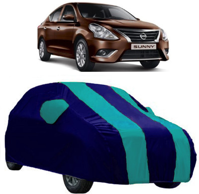 AutoKick Car Cover For Nissan Sunny (With Mirror Pockets)(Blue)