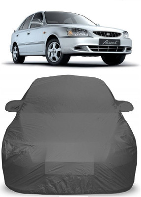 EMVAROC Car Cover For Hyundai Accent (With Mirror Pockets)(Grey)