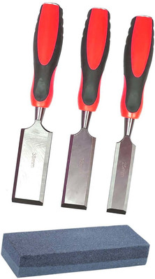 Mass Pro 3 Pcs WOOD CHISEL SET WITH STRIKING HEAD AND VERY COMFORTABLE GRIP Bevel Chisel Set(Pack of 1)