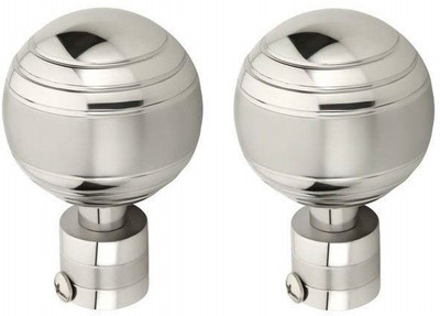 Nixnine Silver Rod Rail Bracket Metal(Pack of 2)