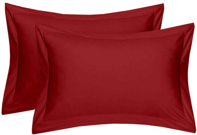 Harshita Creation Cotton Pillows Cover(Pack of 2, 70 cm*40 cm, Maroon)