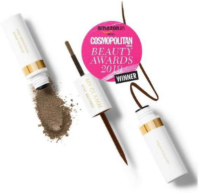 MyGlamm STAY DEFINED LIQUID EYELINER BROW POWDER - WALNUT & EBONY 2.8 g(BLACK)