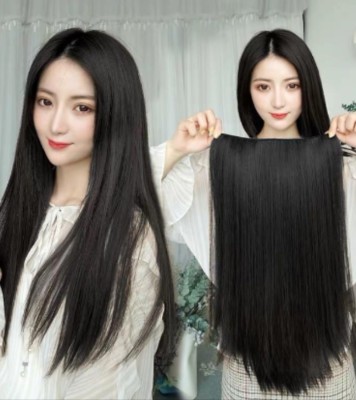 Alizz 5 clip based black straight Hair Extension