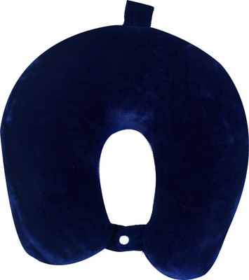 Mopslik U Shaped Travel Neck Pillow With Non Compress Synthetic Wool Neck Pillow(Blue)