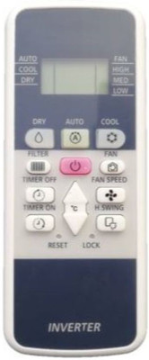 Emrse HITACHI AC293 Hitachi Split/Window Air Conditioner Remote (Please Match The Image with Your Old Remote) Remote Controller(White)