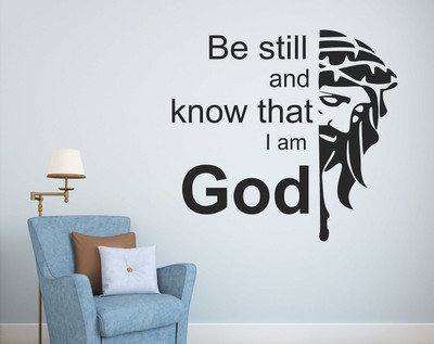 HAPPYSTICKY 60 cm Jesus Removable Sticker(Pack of 1)