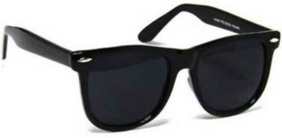 tikna Clubmaster Sunglasses(For Men & Women, Black)