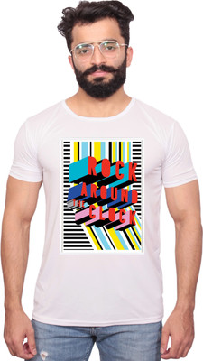 NITYANAND CREATIONS Graphic Print Men Round Neck Multicolor T-Shirt
