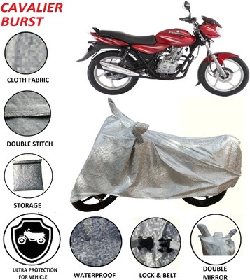 Cavalier Burst Two Wheeler Cover for Bajaj(Discover 125 DTS-i, Silver)
