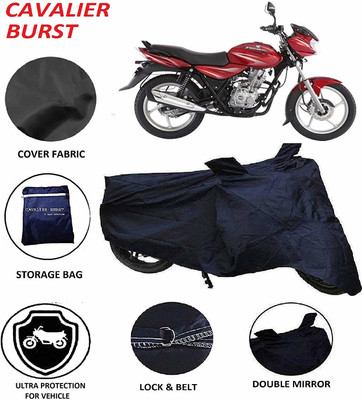 Cavalier Burst Two Wheeler Cover for Bajaj(Discover 125 DTS-i, Black)