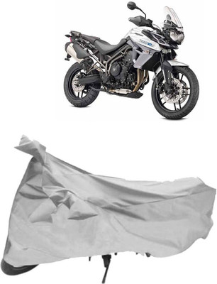 AutoKick Two Wheeler Cover for Triumph(Tiger 800 XR, Silver)