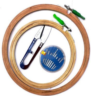 KHUSHA CREATION Wooden Embroidery Hoop Set