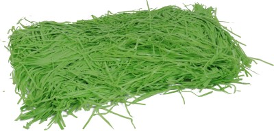 Vardhman Gift Paper Shreds Easter Grass Paper for Packing and Gift Party Crafts Accessories Decorations, Color Green