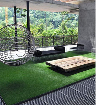 COMFY HOME High Density Artificial Grass Carpet ( 5 X 19 ) Feet Artificial Turf Sheet
