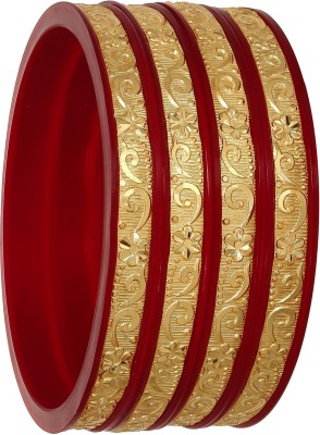 JOYERIA FASHIONS Plastic Gold-plated Bangle Set(Pack of 4)