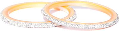Priyaasi Plastic Cubic Zirconia Bangle Set(Pack of 2)