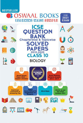 Oswaal Icse Question Bank Class 10 Biology Book Chapterwise & Topicwise (for 2021 Exam)(English, Paperback, unknown)
