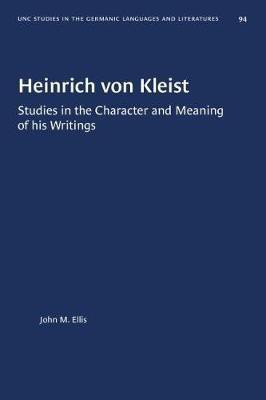 Heinrich Von Kleist(English, Paperback, Ellis John M.)