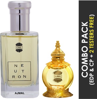 Ajmal Neutron EDP 100ml for Men and Mukhallat AL Wafa CP Oil 12ml for Unisex(2 Items in the set)