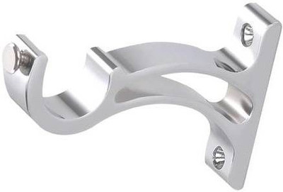 Nixnine Silver Rod Rail Bracket Metal(Pack of 2)
