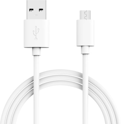 Kosher Traders Micro USB Cable 1 m o(Compatible with Infinix S5 Pro, White, One Cable)