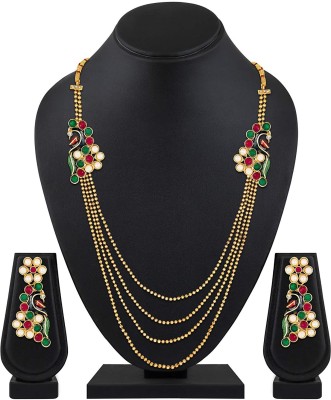 Shining Diva Alloy Gold-plated Gold, Multicolor Jewellery Set(Pack of 1)