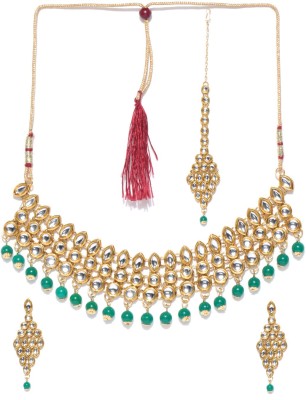 Priyaasi Brass Gold-plated Gold Jewellery Set(Pack of 1)