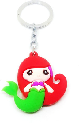 Arkanum 1097 Cute Fancy Mermaid In Water Rubber Keyring Key Chain