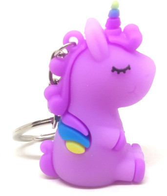 gtrp ARK1089 Dark Purple Sleeping Unicorn With Steel Ring Keyring Key Chain Key Chain